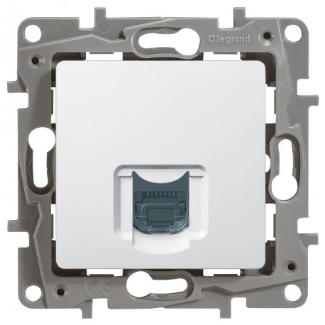 Розетка комп'ютерна RJ45, кат.5 UTP, 1-на, колір білий, Legrand