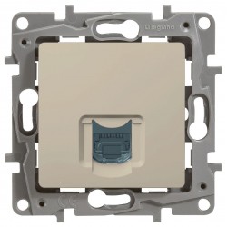 Розетка компьютерная RJ45, кат.5 UTP, 1-ная, цвет слоновая кость, Legrand Etika