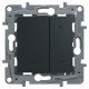 Світлорегулятор, 400 Вт, натискний, колір антрацит, Legrand