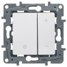 Светорегулятор, 400 Вт, нажимной, цвет белый, Legrand Etika 672218