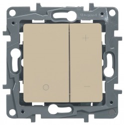 Светорегулятор, 400 Вт, нажимной, цвет слоновая кость, Legrand Etika 672318