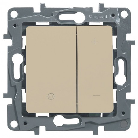 Светорегулятор, 400 Вт, нажимной, цвет слоновая кость, Legrand Etika 672318