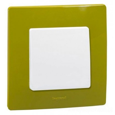 Рамка 1-а, колір зелений папороть, Legrand Etika