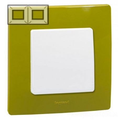 Рамка 2-я, цвет зеленый папоротник, Legrand Etika 672542