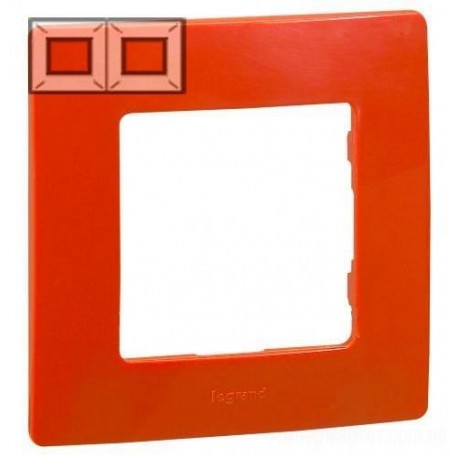 Рамка 2-я, цвет красный, Legrand Etika 672532