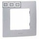 Рамка 3-а, колір алюміній, Legrand Etika