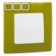 Рамка 3-а, колір зелений папороть, Legrand Etika