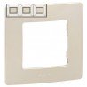 Рамка 3-а, колір слонова кістка, Legrand Etika