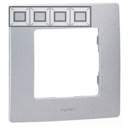 Рамка 4-а, колір алюміній, Legrand Etika