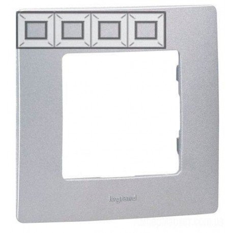 Рамка 4-я, цвет алюминий, Legrand Etika 672554