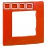 Рамка 4-я, цвет красный, Legrand Etika 672534
