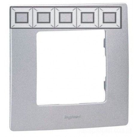 Рамка 5-я, цвет алюминий, Legrand Etika 672555