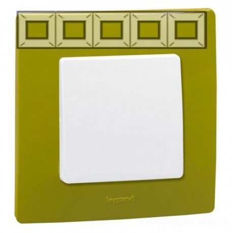 Рамка 5-а, колір зелений папороть, Legrand Etika