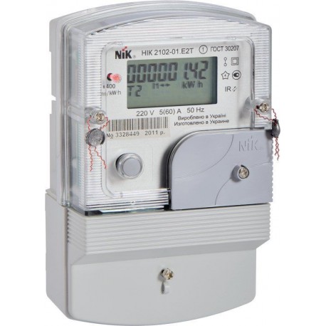 Лічильник елетроенергіі однофазний НІК 2102-Е2Т
