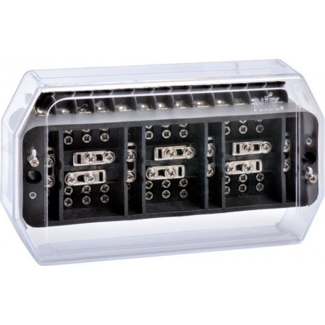 Комутаційна колодка НІК-КП25 (з прозорою кришкою)