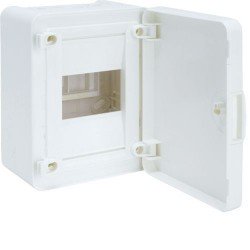 Щит наружной установки Hager Golf VS104PD, 4 модуля с белой дверцей