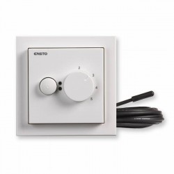 Терморегулятор с датчиком пола, 10А, Impressivo, белый, Ensto