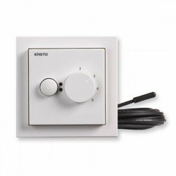Терморегулятор з датчиком підлоги, 10А, Impressivo, білий, Ensto