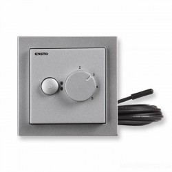 Терморегулятор комбінований з датчиком підлоги 16A, алюміній, Ensto