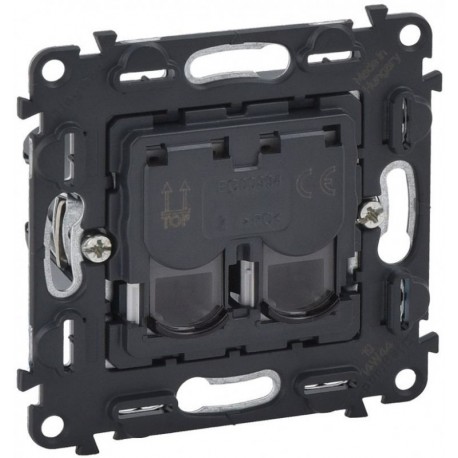 Механизм розетки телефонной RJ11, 2-ная, 4 контакта, Valena Life/Allure, Legrand 753039