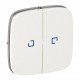 Лицевая панель выключателя 2-клавишного с подсветкой, цвет белый, Valena Allure, Legrand 755225