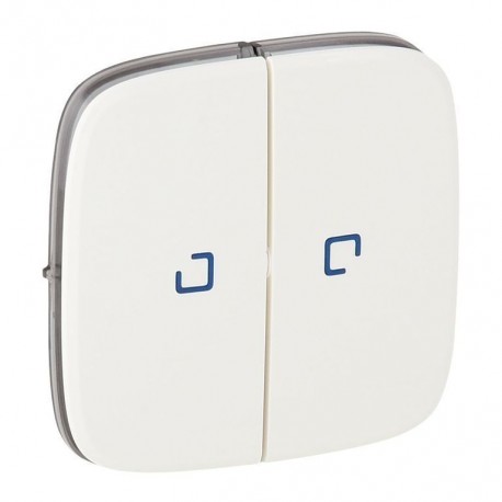 Лицевая панель выключателя 2-клавишного с подсветкой, цвет белый, Valena Allure, Legrand 755225