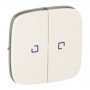 Лицьова панель вимикача 2-клавішного з підсвічуванням, колір перламутр, Valena Allure, Legrand
