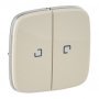 Лицевая панель выключателя 2-клавишного с подсветкой, цвет слоновая кость, Valena Allure, Legrand