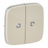 Лицевая панель выключателя 2-клавишного с подсветкой, цвет слоновая кость, Valena Allure, Legrand 755226