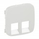 Лицевая панель двойной розетки RJ11, RJ45, цвет белый, Valena Allure, Legrand 755425
