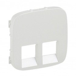 Лицевая панель двойной розетки RJ11, RJ45, цвет белый, Valena Allure, Legrand 755425