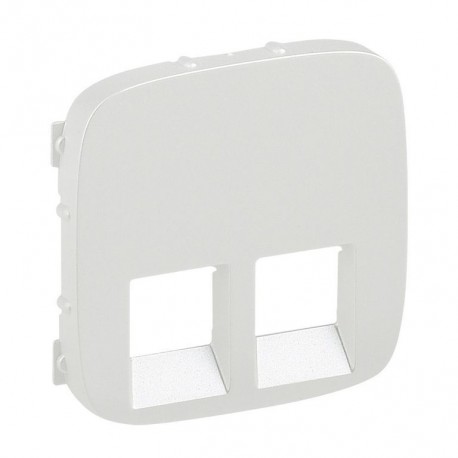 Лицевая панель двойной розетки RJ11, RJ45, цвет белый, Valena Allure, Legrand 755425