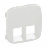 Лицевая панель двойной розетки RJ11, RJ45, цвет белый, Valena Allure, Legrand Лицевая панель двойной розетки RJ11, RJ45, цвет белый, Valena Allure, Legrand 755425