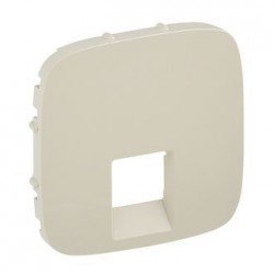 Лицевая панель розетки компьютерной RJ11, RJ45, одинарной, цвет слоновая кость, Valena Allure 755416
