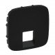 Лицевая панель розетки компьютерной RJ11, RJ45, одинарной, цвет черный, Valena Allure 755418