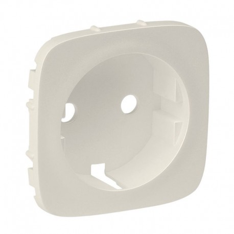 Лицьова панель розетки із заземленням, колір слонова кістка