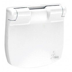 Лицьова панель розетки з кришкою, колір білий, Valena Allure