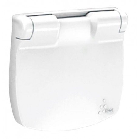 Лицьова панель розетки з кришкою, колір білий, Valena Allure