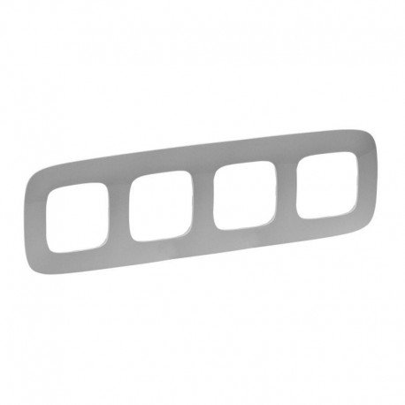 Рамка 4-я цвет алюминий, Valena Allure 754394