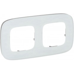 Рамка 2-а колір біле скло, Valena Allure