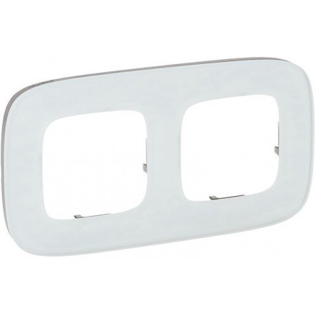 Рамка 2-а колір біле скло, Valena Allure