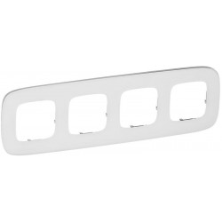 Рамка 4-а колір біле скло, Valena Allure