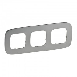 Рамка 3-а колір полірована сталь, Valena Allure