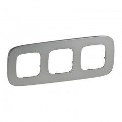 Рамка 3-я цвет полированная сталь, Valena Allure 755503