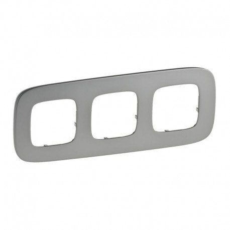 Рамка 3-а колір полірована сталь, Valena Allure