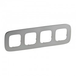 Рамка 4-а колір полірована сталь, Valena Allure