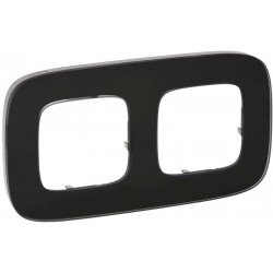 Рамка 2-а колір чорне скло, Valena Allure