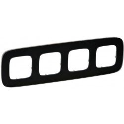 Рамка 4-я цвет черное стекло, Valena Allure 755534