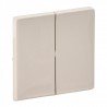 Лицьова панель вимикача 2-клавішного, колір слонова кістка