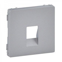 Лицевая панель розетки акустической одинарной, цвет алюминий, Valena Life 755362